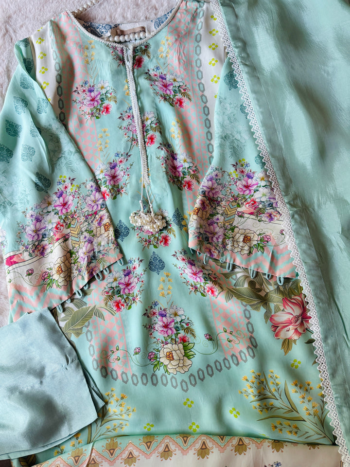 PURE CREPE SILK KAFTAN SET SFKF31