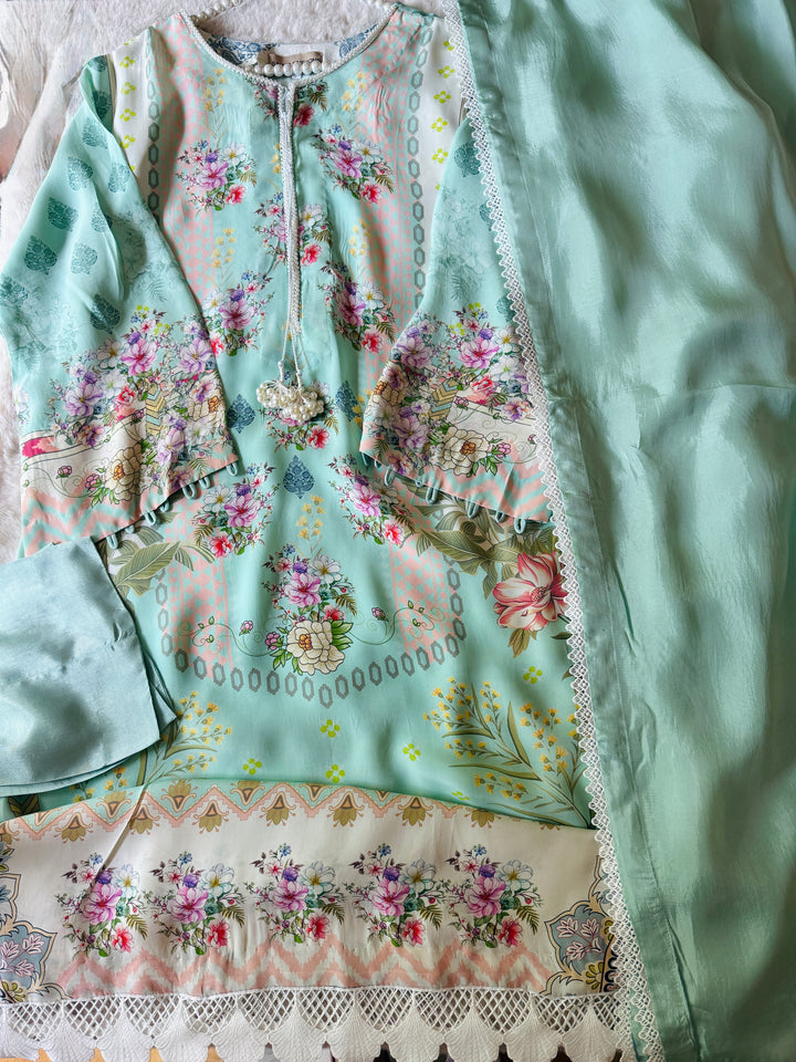 PURE CREPE SILK KAFTAN SET SFKF31