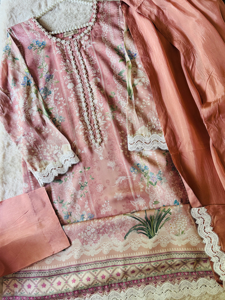 PURE CREPE SILK KAFTAN SET SFKF30