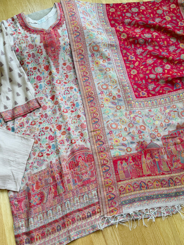 KHANI WOVEN PURE SILK SUIT KNSF01