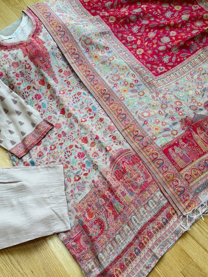 KHANI WOVEN PURE SILK SUIT KNSF01