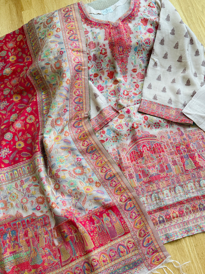 KHANI WOVEN PURE SILK SUIT KNSF01