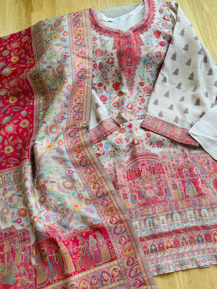 KHANI WOVEN PURE SILK SUIT KNSF01