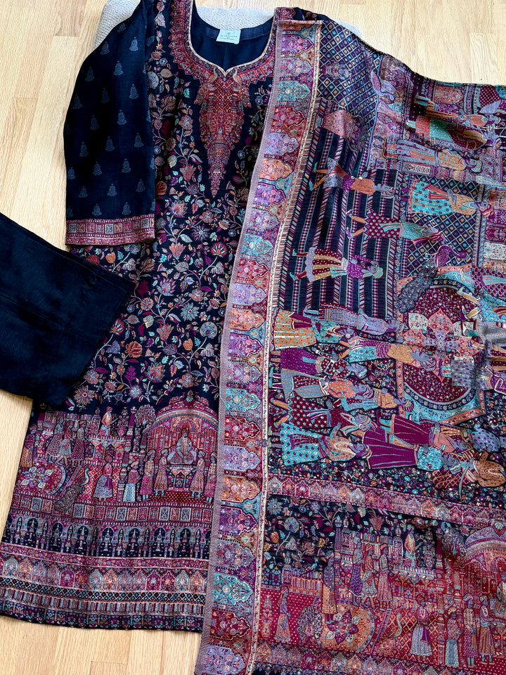 KHANI WOVEN PURE SILK SUIT KNSF02