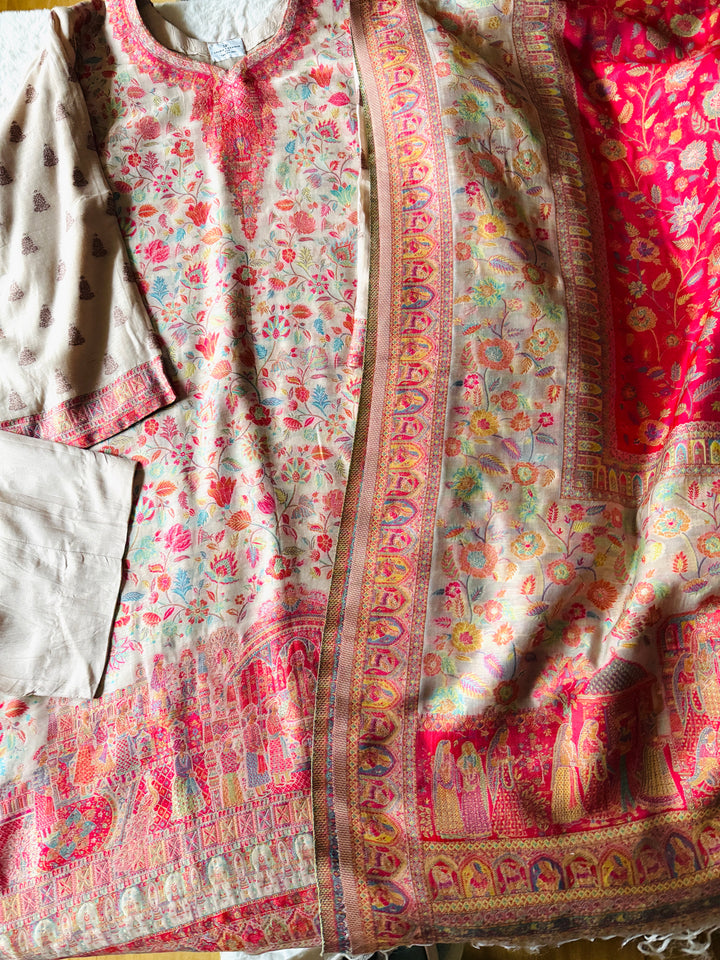 KHANI WOVEN PURE SILK SUIT KNSF01