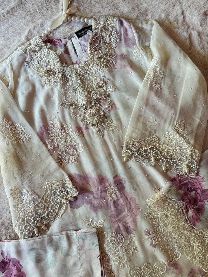 EMBROIDERED CHIFFON KIDS 3-PC SUIT ALKD05