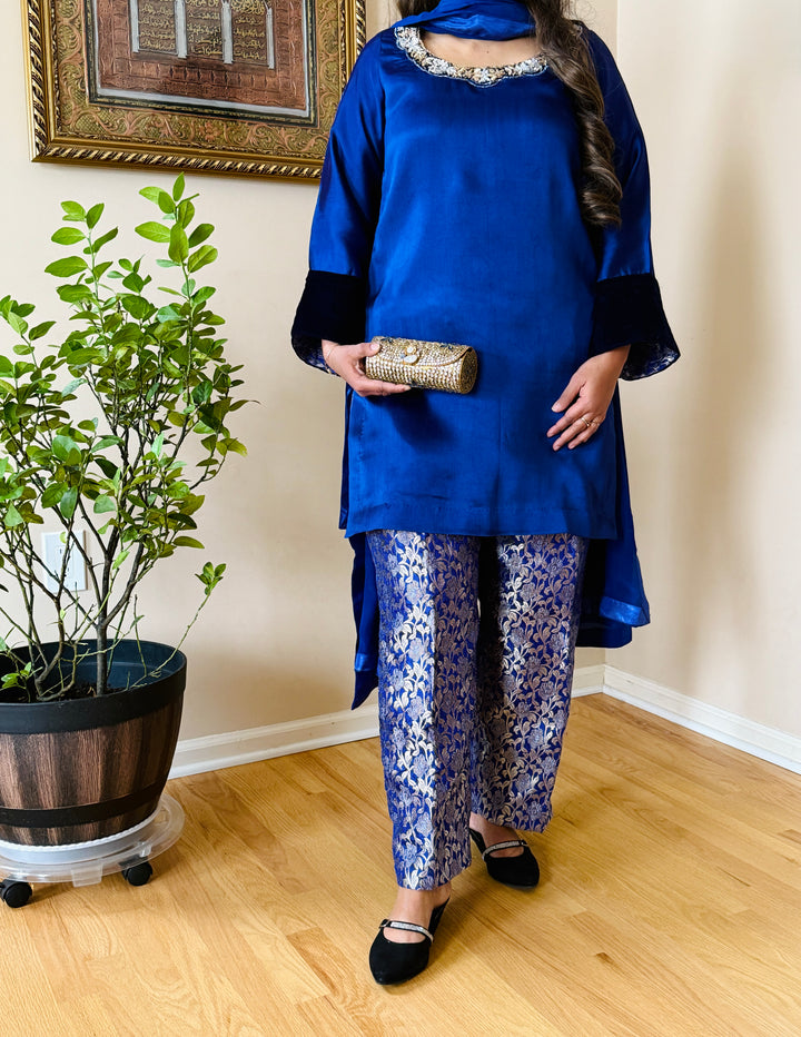 HANDWORK SHEESHA SILK PARTYWEAR SUIT CSPW02