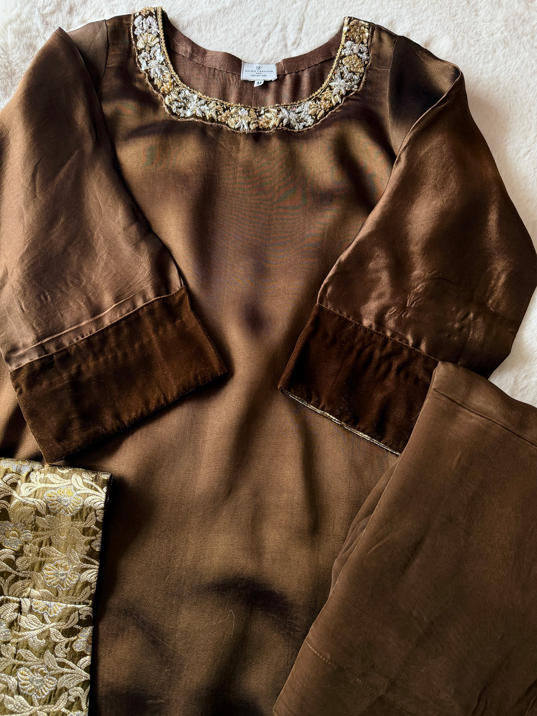 HANDWORK SHEESHA SILK PARTYWEAR SUIT CSPW04