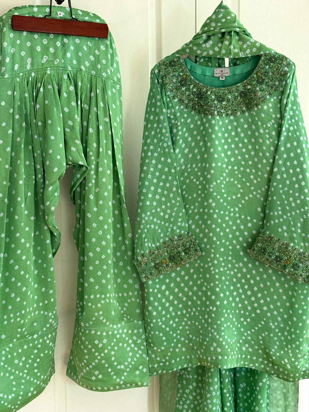 CHUNRI PURE CHARMEUSE SILK FARSHI SHALWAR FRSH03