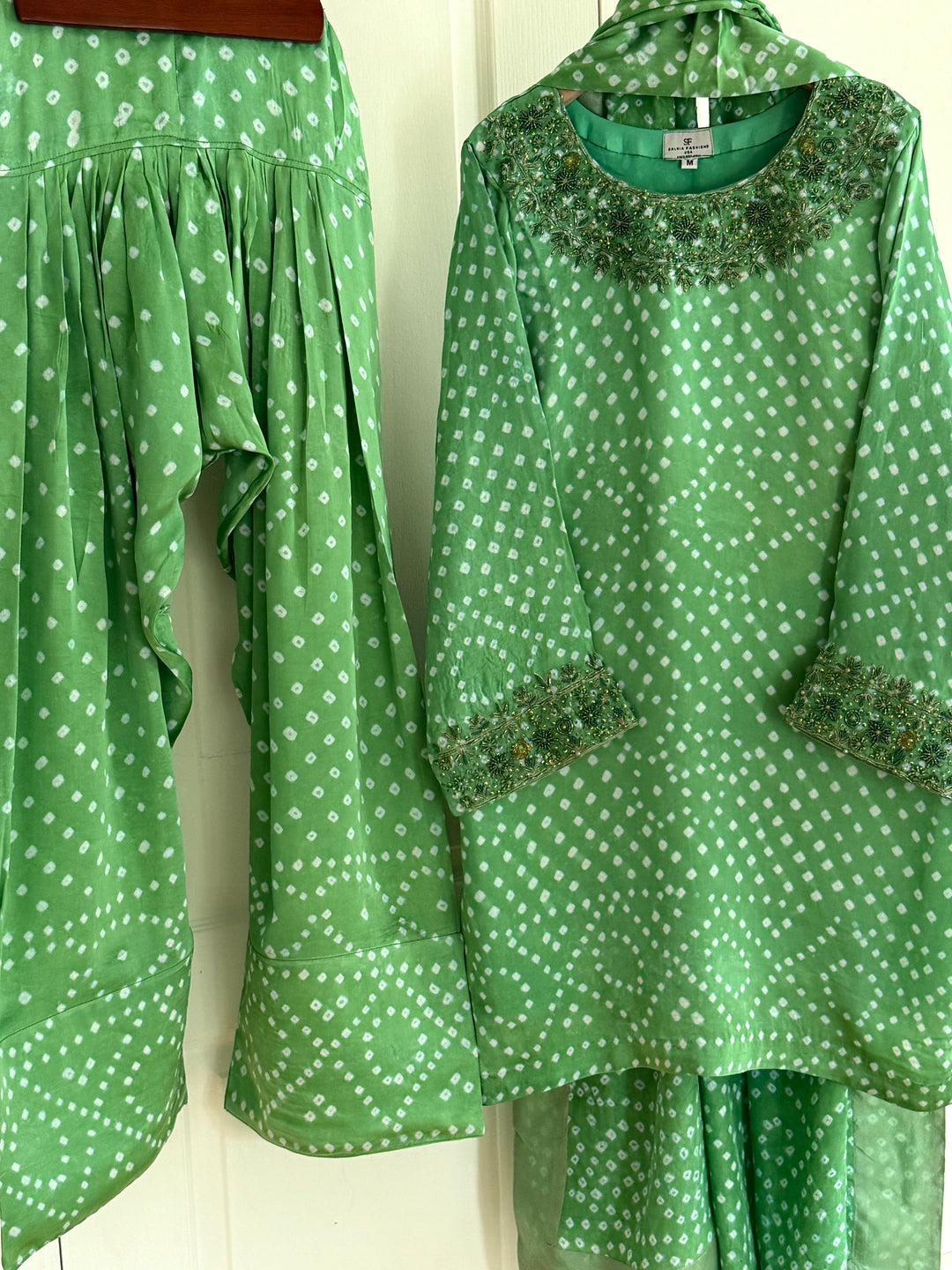 CHUNRI PURE CHARMEUSE SILK FARSHI SHALWAR FRSH03