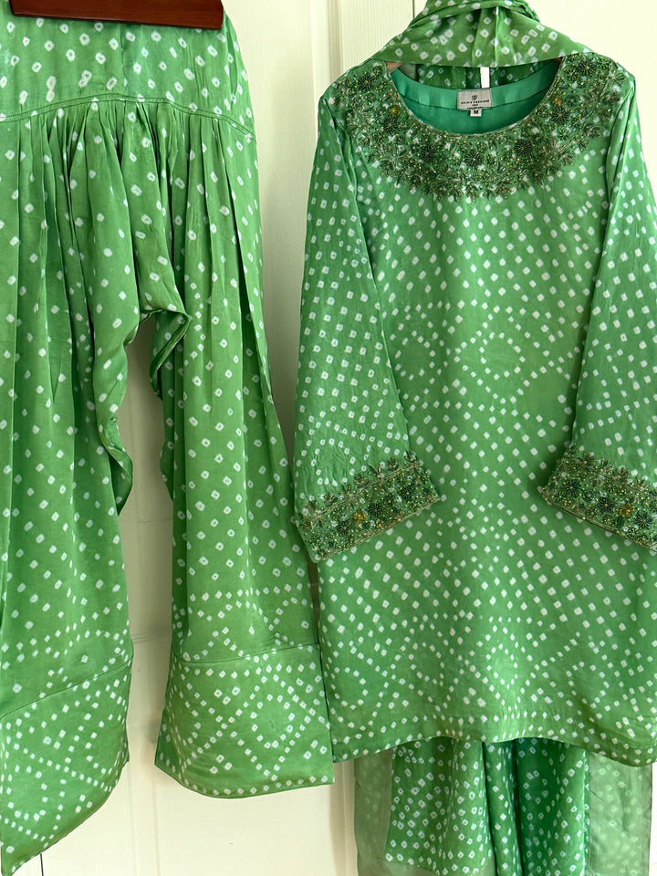 CHUNRI PURE CHARMEUSE SILK FARSHI SHALWAR FRSH03