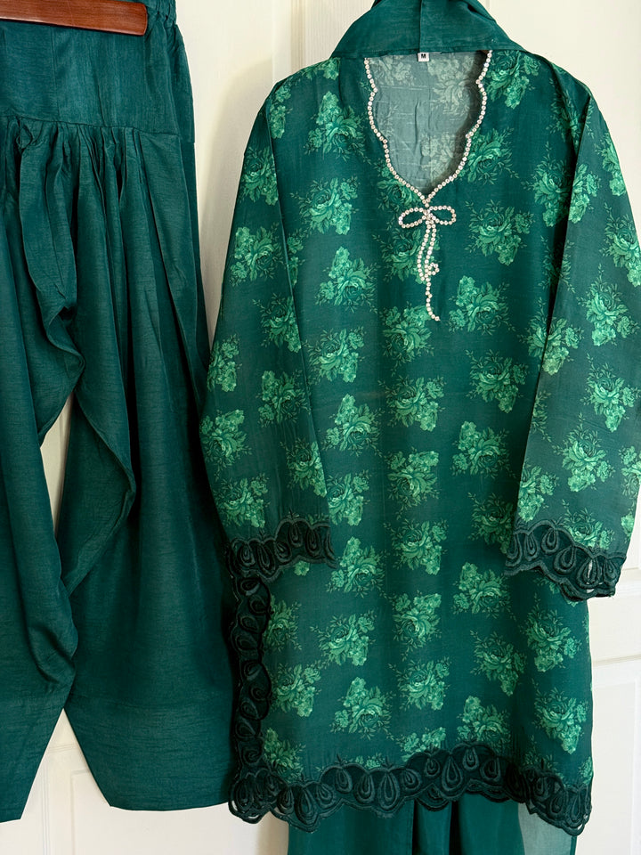 RAW SILK BOW FARSHI SHALWAR FRSH07
