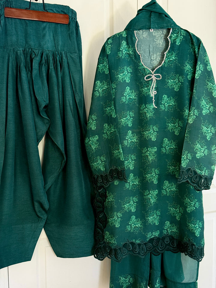 RAW SILK BOW FARSHI SHALWAR FRSH07