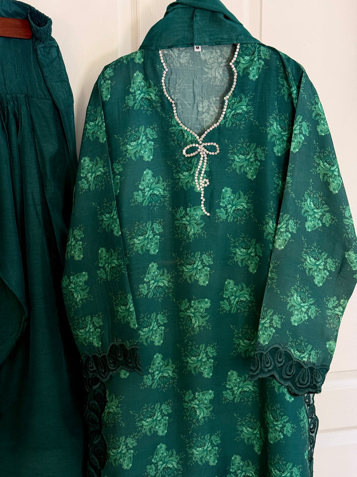 RAW SILK BOW FARSHI SHALWAR FRSH07