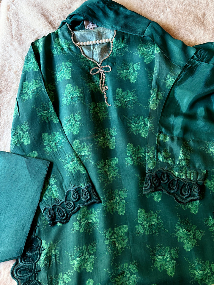 RAW SILK BOW FARSHI SHALWAR FRSH07