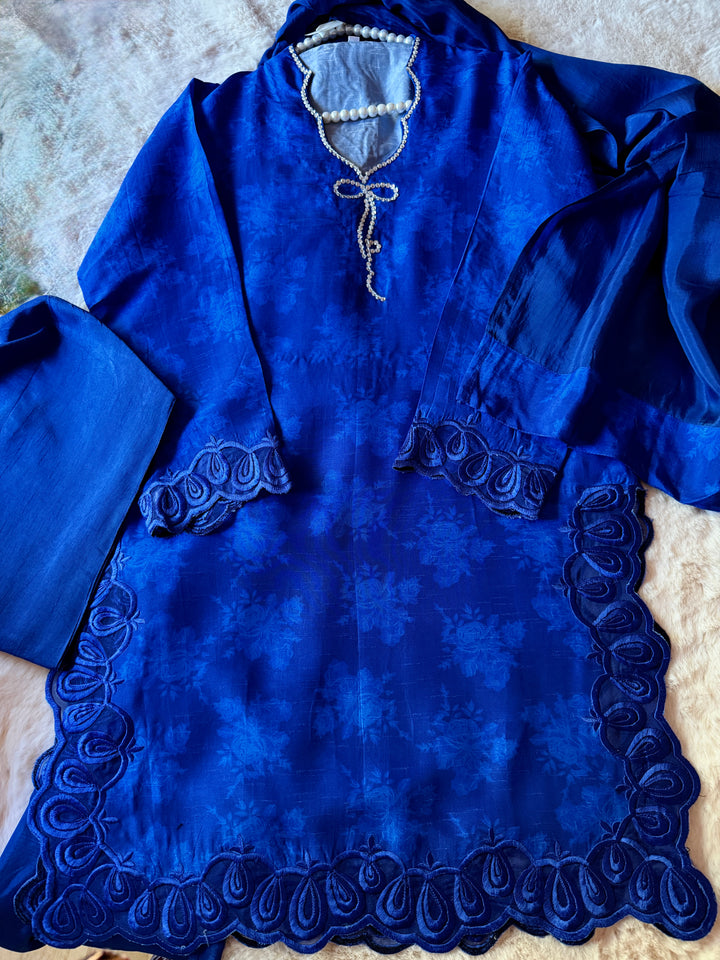 RAW SILK BOW FARSHI SHALWAR FRSH06