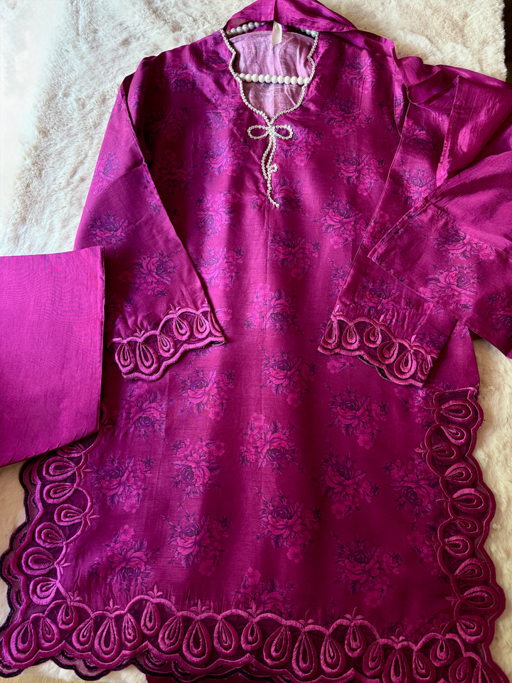 RAW SILK BOW FARSHI SHALWAR FRSH05