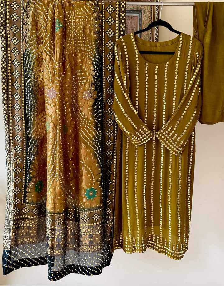 HEAVY KAAMDANI SUIT WITH WOVEN ATLAS DUPATTA KMSF06