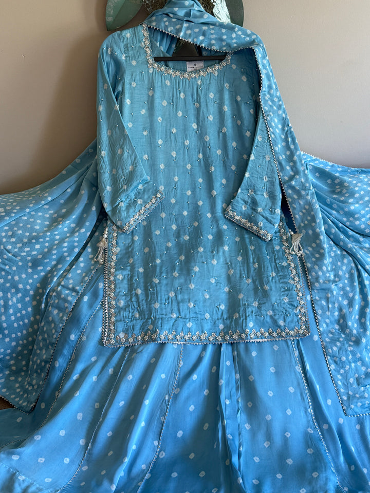 CHUNRI PURE CHARMEUSE SILK SHARARA SUIT SFSH01