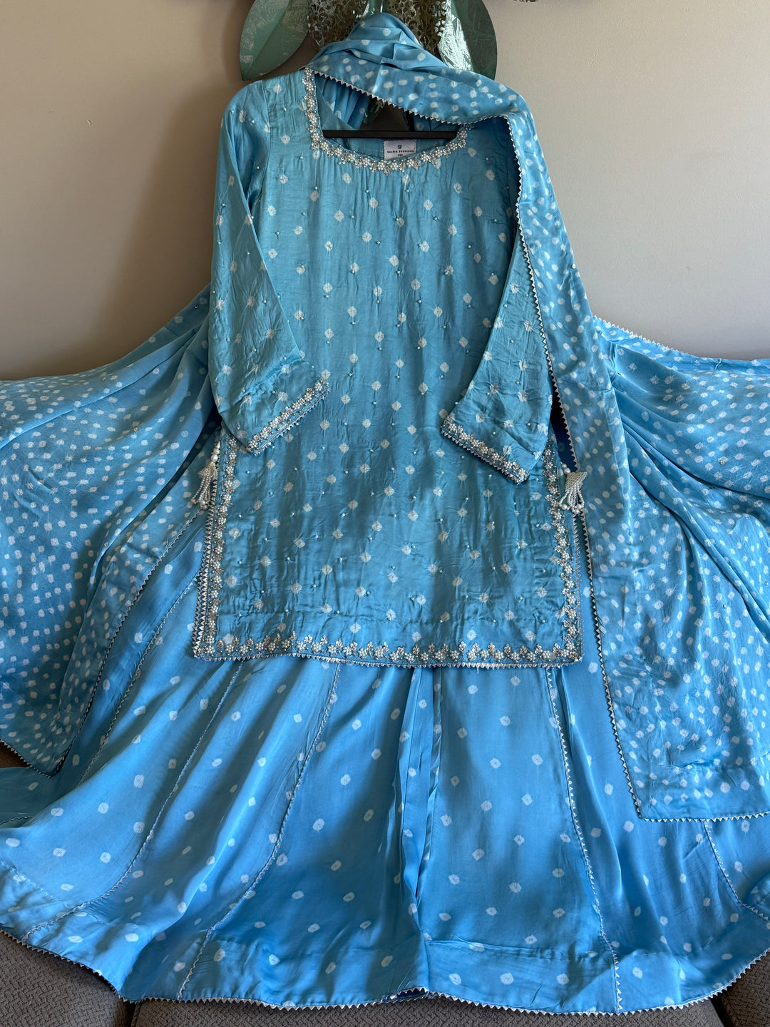 CHUNRI PURE CHARMEUSE SILK SHARARA SUIT SFSH01