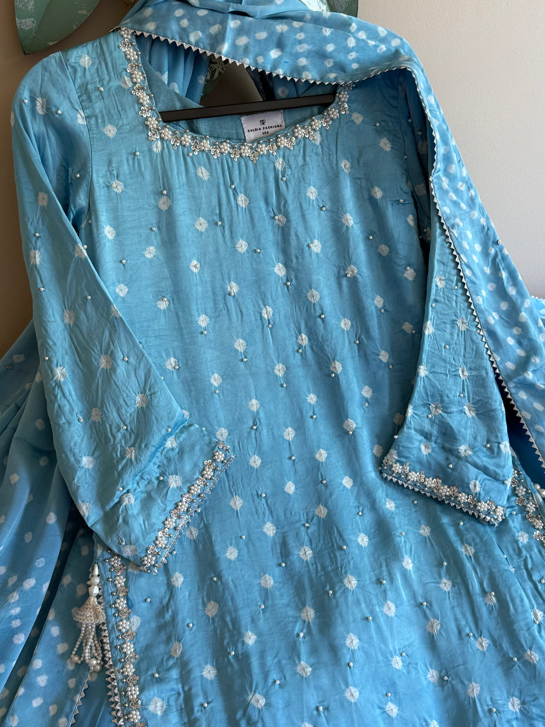 CHUNRI PURE CHARMEUSE SILK SHARARA SUIT SFSH01
