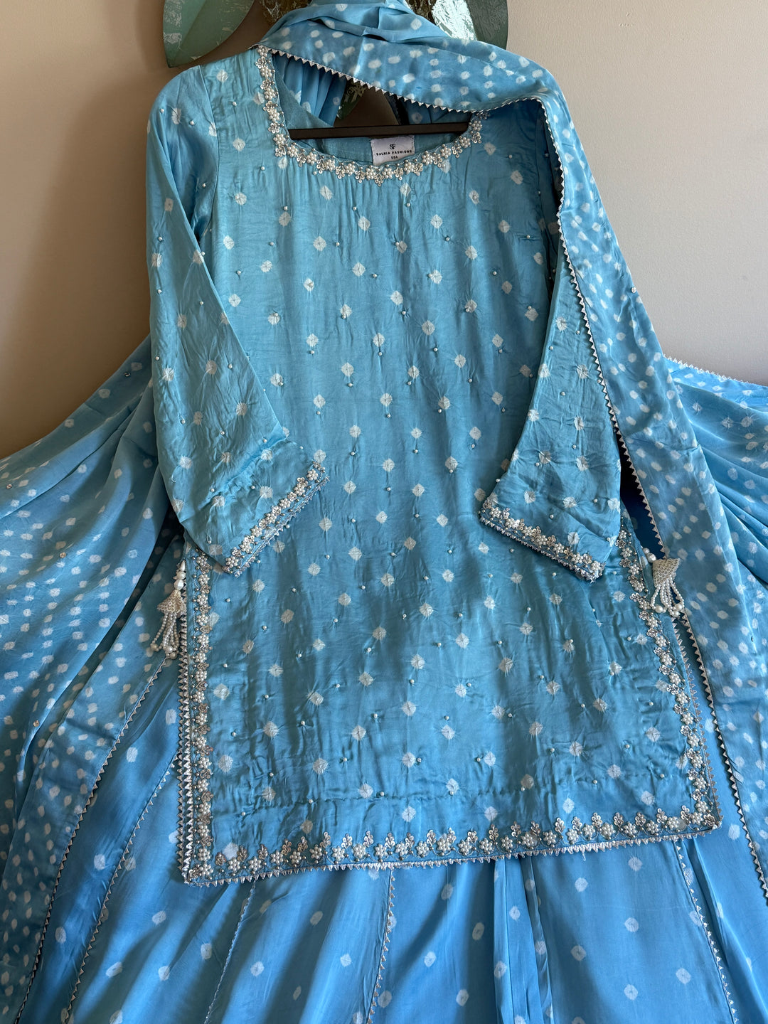 CHUNRI PURE CHARMEUSE SILK SHARARA SUIT SFSH01