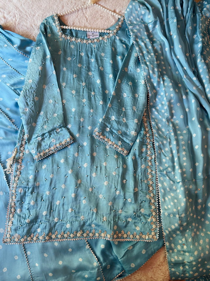 CHUNRI PURE CHARMEUSE SILK SHARARA SUIT SFSH01