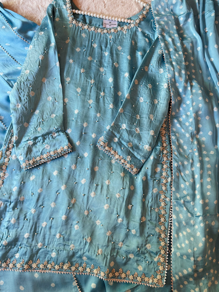 CHUNRI PURE CHARMEUSE SILK SHARARA SUIT SFSH01