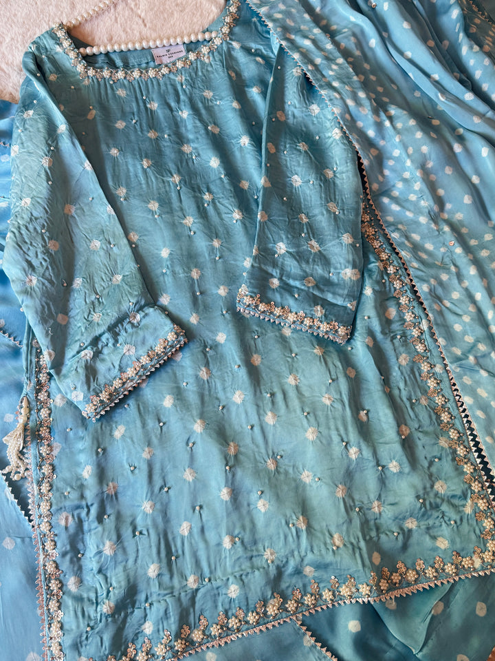 CHUNRI PURE CHARMEUSE SILK SHARARA SUIT SFSH01