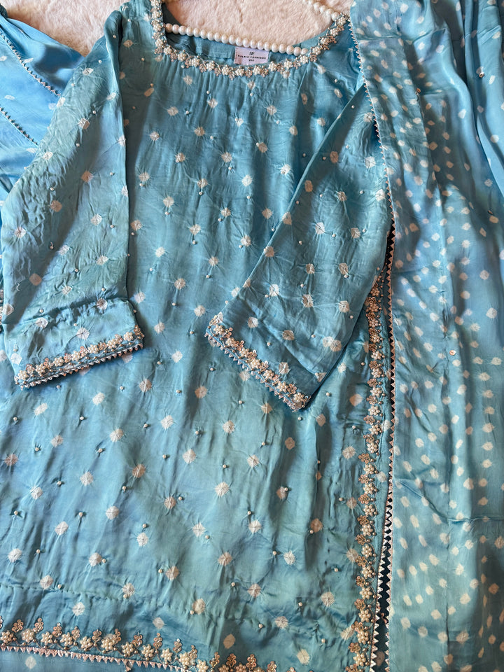 CHUNRI PURE CHARMEUSE SILK SHARARA SUIT SFSH01