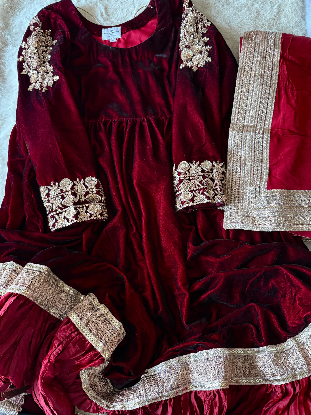 VELVET FORMAL FROCK PARTYWEAR SUIT VLSF02