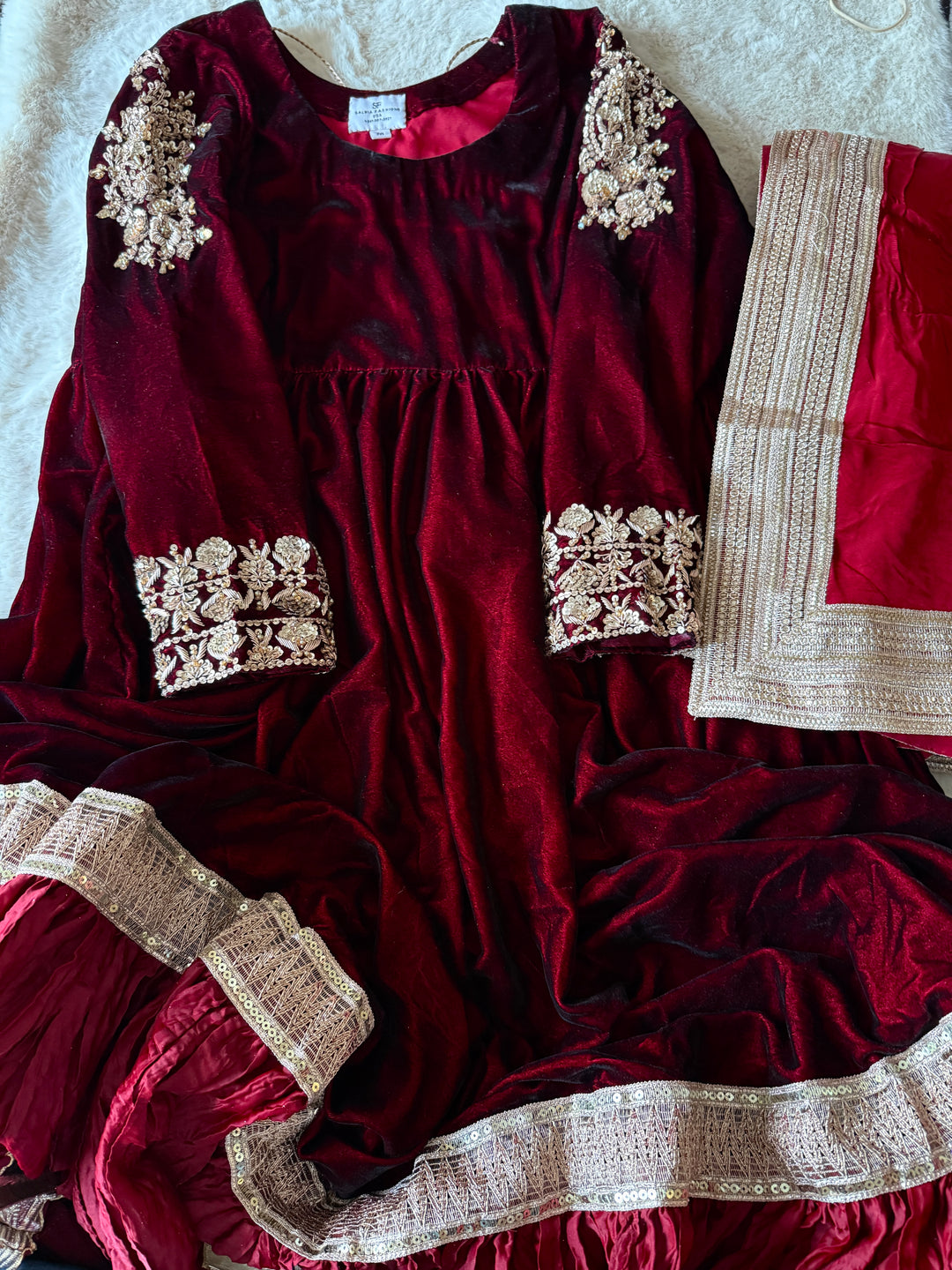 VELVET FORMAL FROCK PARTYWEAR SUIT VLSF02