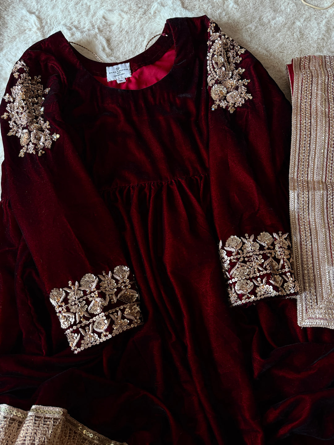 VELVET FORMAL FROCK PARTYWEAR SUIT VLSF02