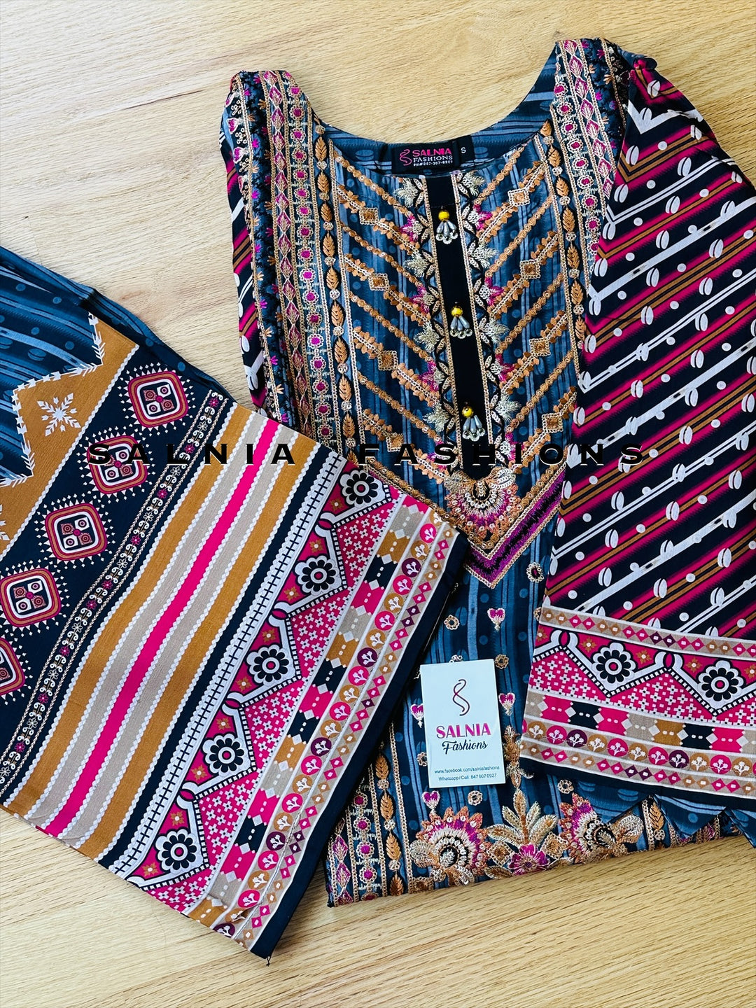 EMBROIDERED CO-ORD SHIRT/PANT MQ52