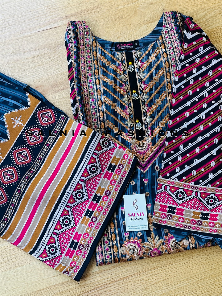 EMBROIDERED CO-ORD SHIRT/PANT MQ52