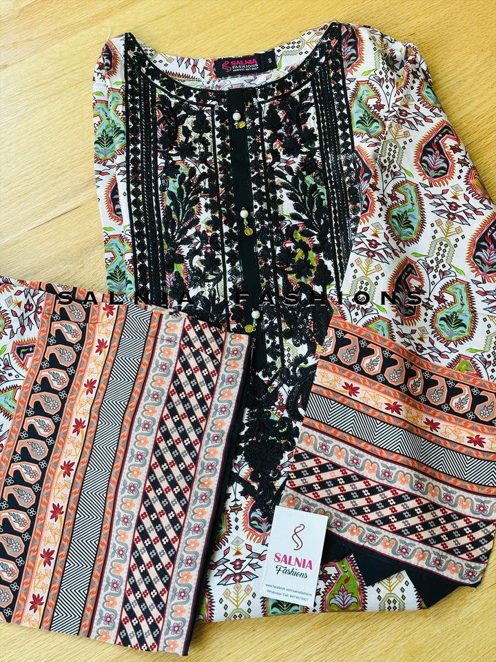 EMBROIDERED CO-ORD SHIRT/PANT MQ54