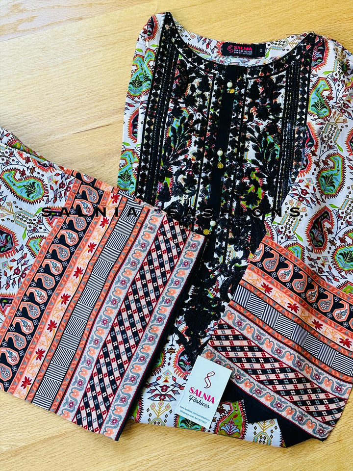 EMBROIDERED CO-ORD SHIRT/PANT MQ54