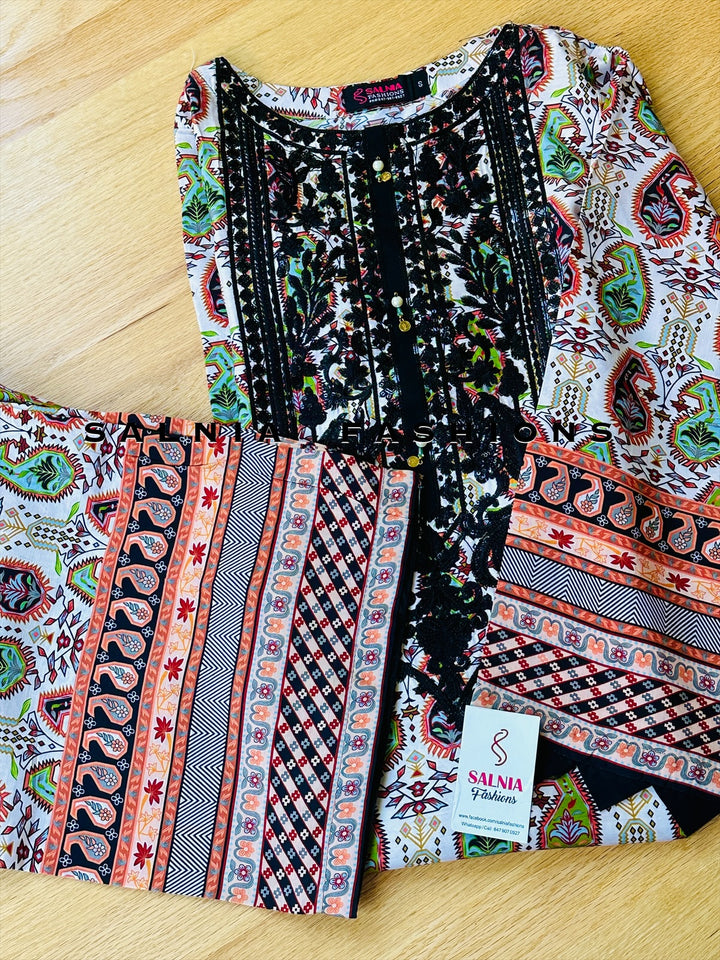 EMBROIDERED CO-ORD SHIRT/PANT MQ54