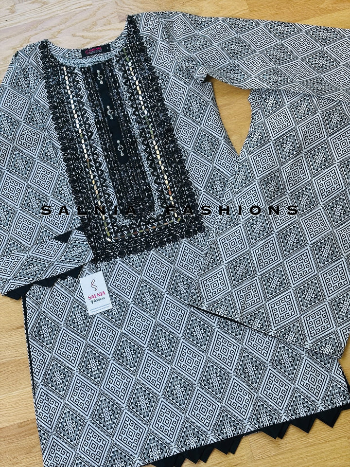 EMBROIDERED CO-ORD SHIRT/PANT MQ65