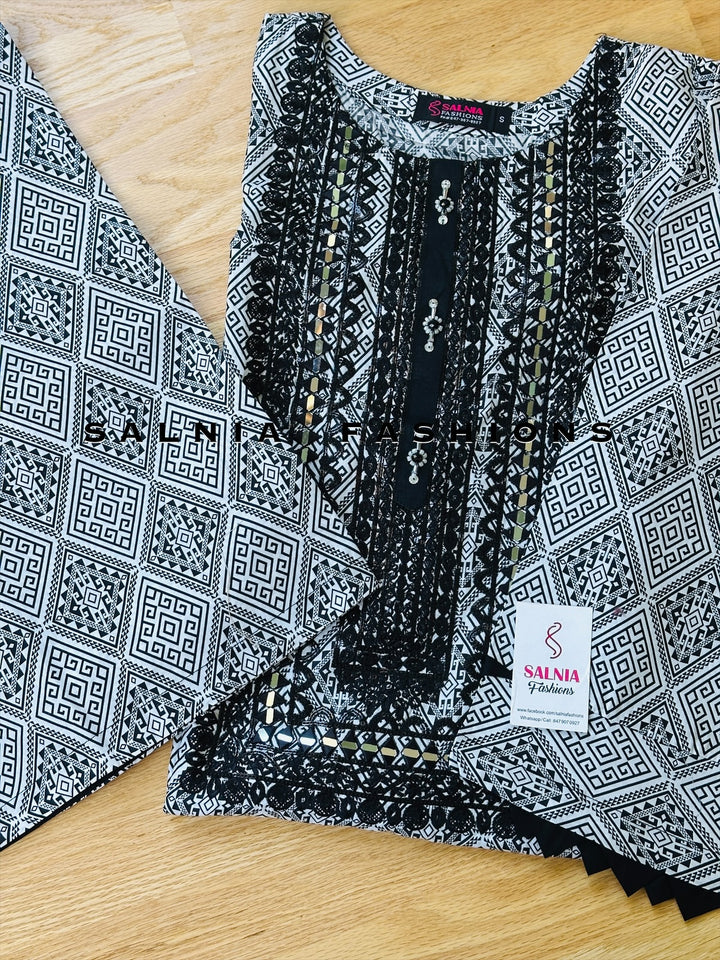EMBROIDERED CO-ORD SHIRT/PANT MQ65