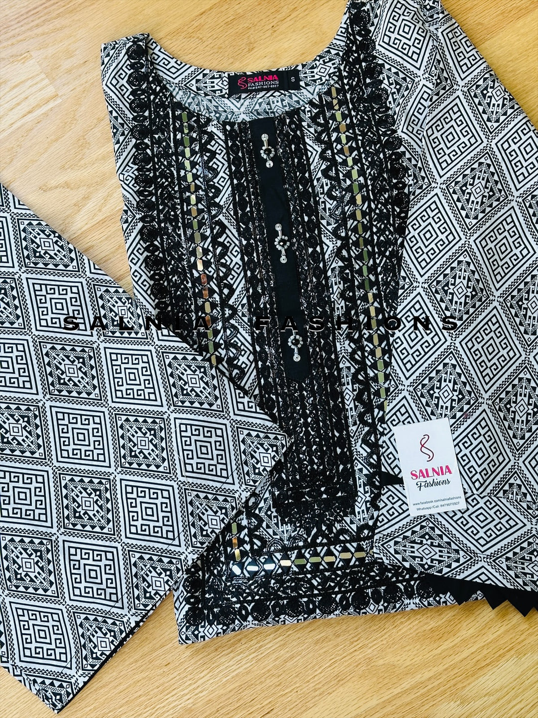 EMBROIDERED CO-ORD SHIRT/PANT MQ65