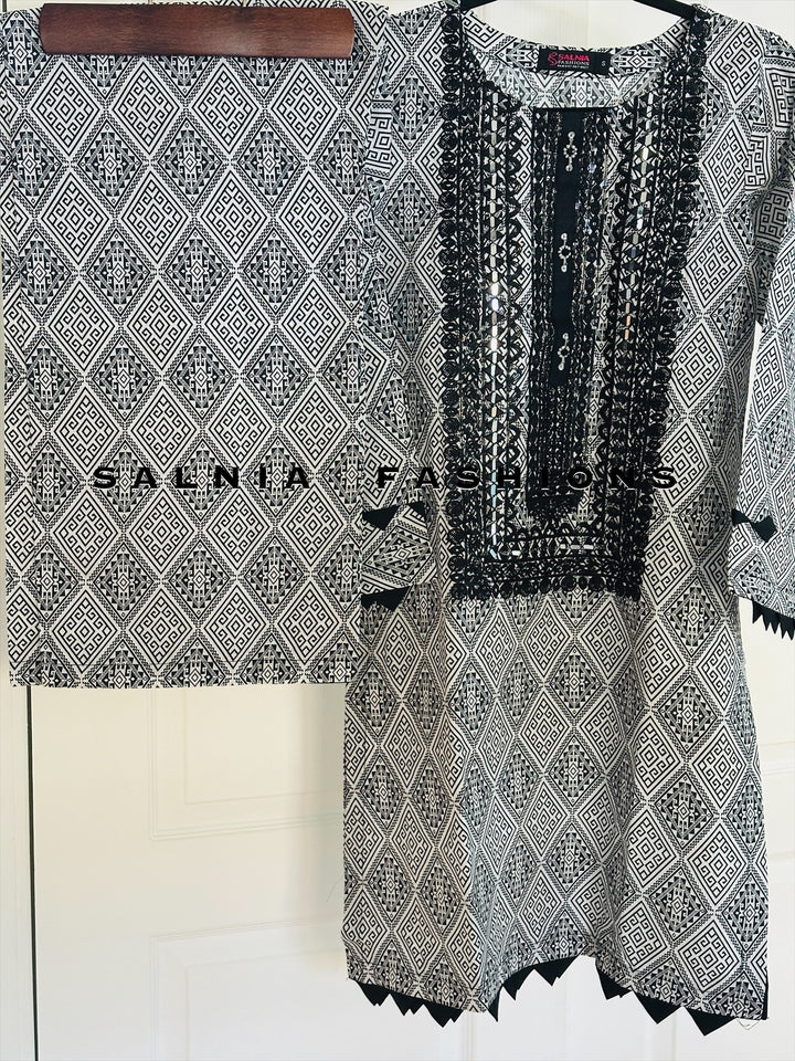 EMBROIDERED CO-ORD SHIRT/PANT MQ65