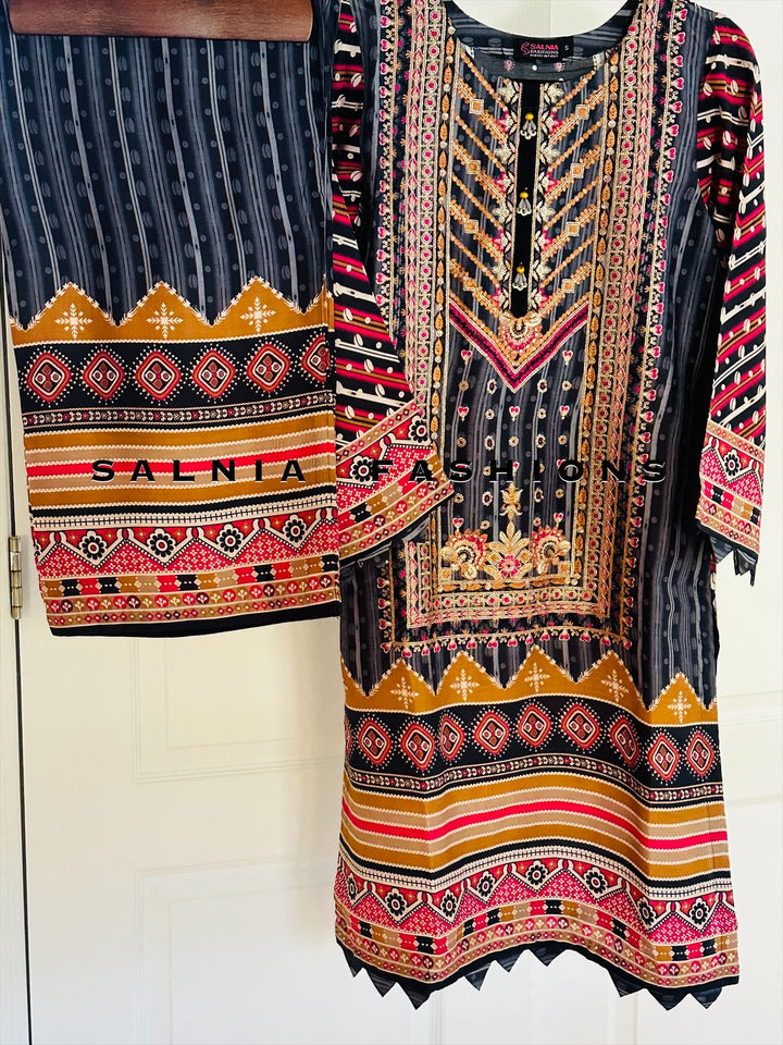 EMBROIDERED CO-ORD SHIRT/PANT MQ52