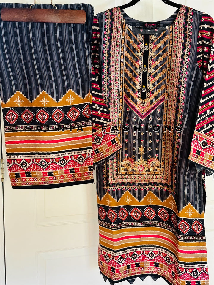 EMBROIDERED CO-ORD SHIRT/PANT MQ52
