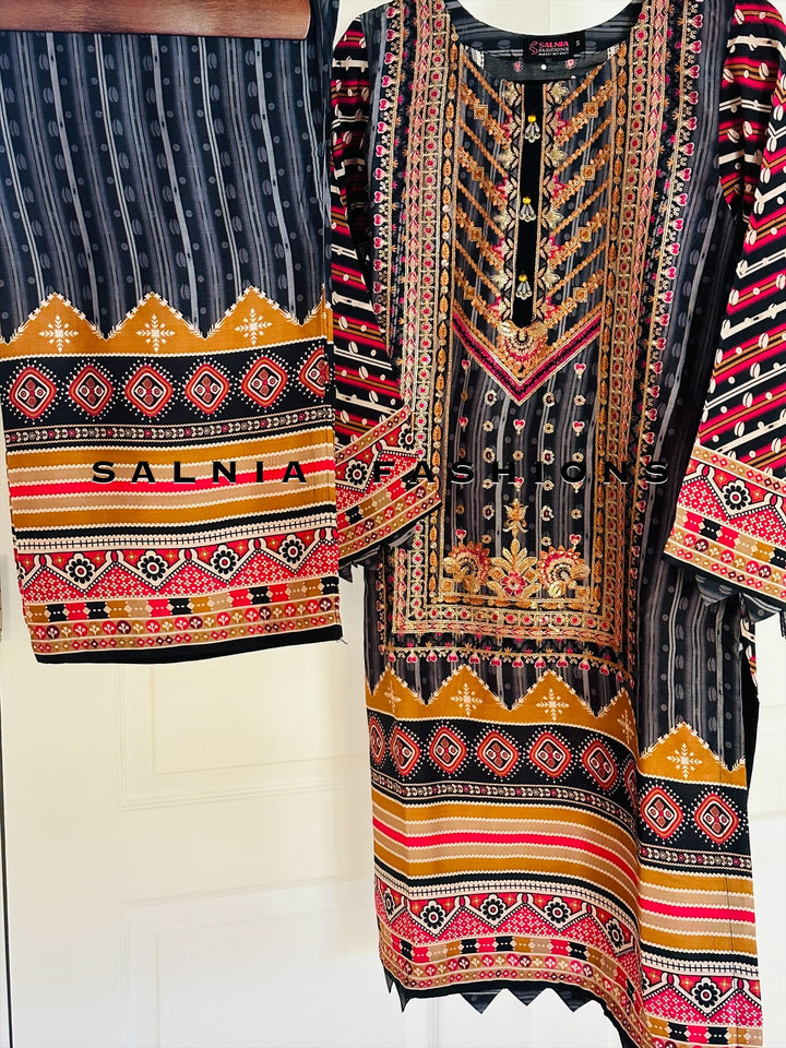 EMBROIDERED CO-ORD SHIRT/PANT MQ52