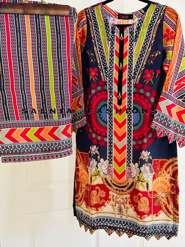 EMBROIDERED CO-ORD SHIRT/PANT MQ61