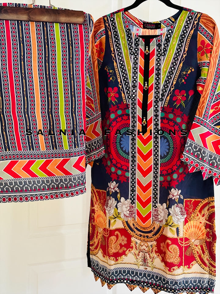 EMBROIDERED CO-ORD SHIRT/PANT MQ61