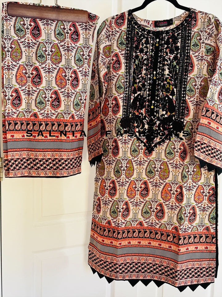 EMBROIDERED CO-ORD SHIRT/PANT MQ54