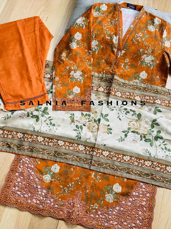 EMBROIDERED KHADDAR SUIT SB03