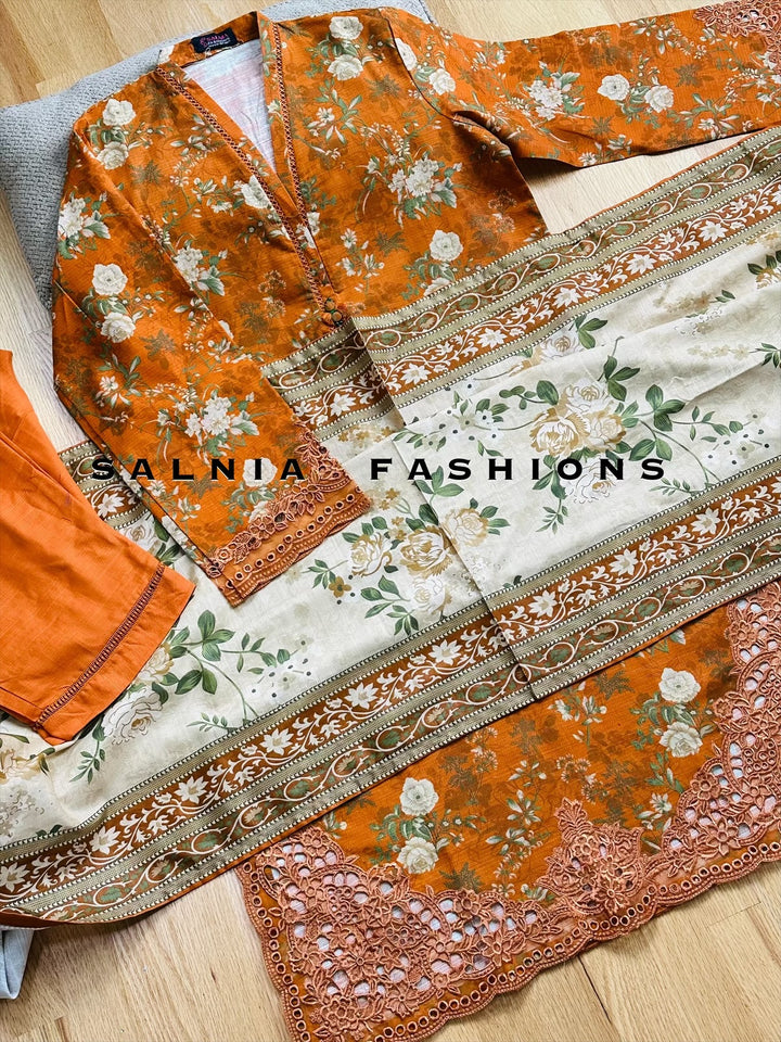 EMBROIDERED KHADDAR SUIT SB03